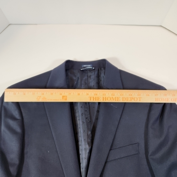 SADDLEBRED 40R Navy Blue Wool Blend Gold Button Blazer Sport Coat Suit Jacket - Picture 8 of 11